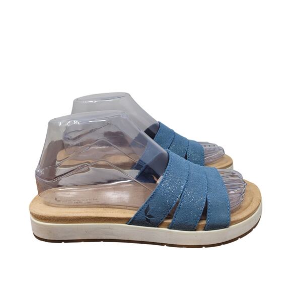 Koolaburra By UGG Blue Sparkle Slide Flip Flop 6 NWOT - Picture 4 of 7